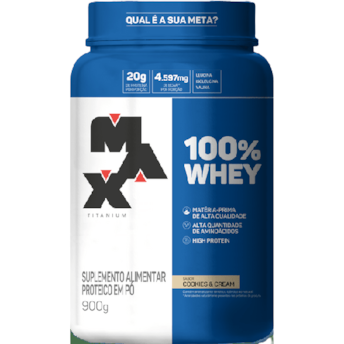 100% Whey Sabores 900g - Max Titanium 100% Whey Sabores 900g - Max Titanium