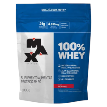 100% Whey Sabores 900g Refil - Max Titanium