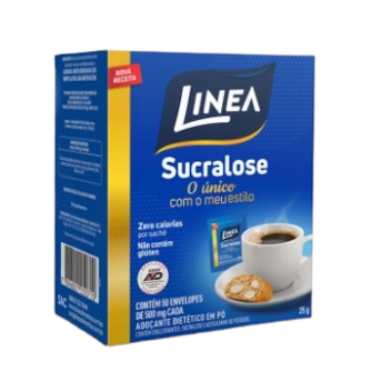 Adoçante Dietético Em Pó Com Sucralose Linea 25g Sache