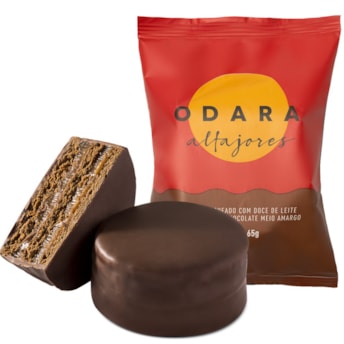 Alfajor Chocolate Meio Amargo 65g -  Alfajores Odara Alfajor Chocolate Meio Amargo 65g -  Alfajores Odara