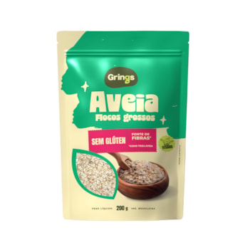 Aveia Em Flocos Grossos Sem Glúten 200g - Grings