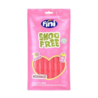 Bala Smoofree Vegan Tubes Morango Fini 80g Bala Smoofree Vegan Tubes Morango Fini 80g