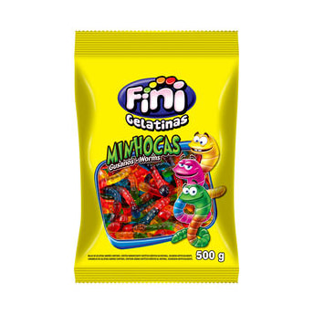 Balas de Gelatina Minhocas 500g - Fini