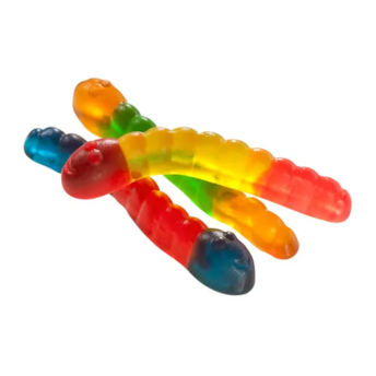Balas de Gelatina Minhocas Brilho