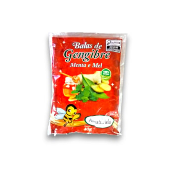 Balas De Gengibre Menta E Mel Amatuvida 40g