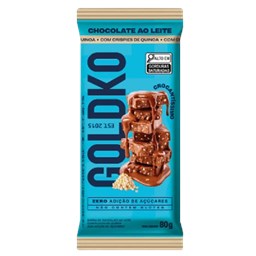 Barra Chocolate Ao Leite Crispies De Quinoa Golko 80g