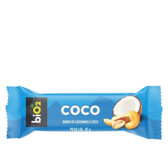 Barra de Castanhas e Frutas Coco Vegana Sem Glúten 25g - biO2 7Nuts
