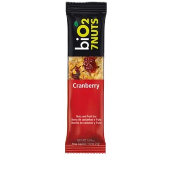 Barra de Castanhas e Frutas Cranberry Vegana Sem Glúten 25g - biO2 7Nuts