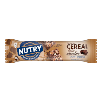 Barra de Cereal Bolo de Chocolate 22g - Nutry