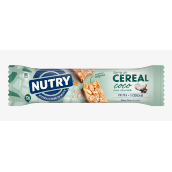 Barra de Cereal Coco com Chocolate 22g - Nutry Barra de Cereal Coco com Chocolate 22g - Nutry