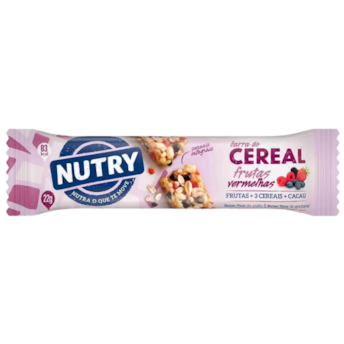 Barra de Cereal Frutas Vermelhas 22g - Nutry