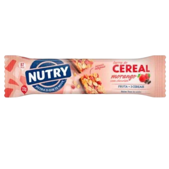 Barra de Cereal  Morango com Chocolate 22g - Nutry