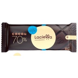 Barra de Chocolate 70% Cacau Zero Açúcar Laciella 80g