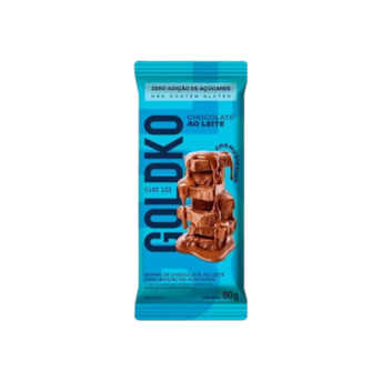 Barra de Chocolate ao Leite Zero Açúcar Goldko 80g Barra de Chocolate ao Leite Zero Açúcar Goldko 80g