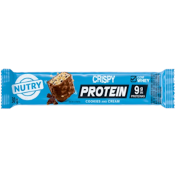 Barra De Proteína Crispy Cookies And Cream Nutry 30g