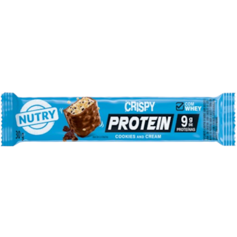 Barra De Proteína Crispy Cookies And Cream Nutry 30g