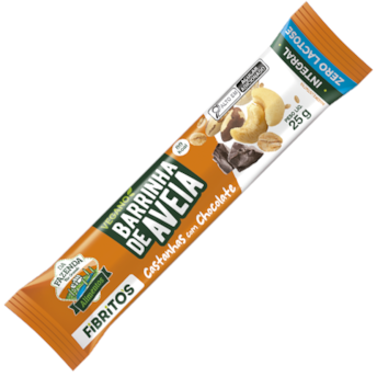 Barrinha De Aveia Sabor Castanhas Com Chocolate Fibritos 25g