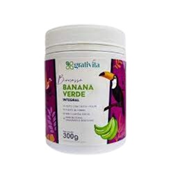 Biomassa De Banana Verde Integral Grativita 300g