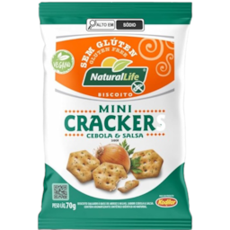 Bisc Mini Crackers Sabor Cebola e Salsa Vegano Naturallife 70g