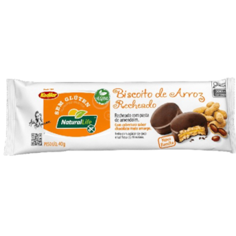 Biscoito De Arroz Recheado C/ Pasta De Amendoim Integral 40g