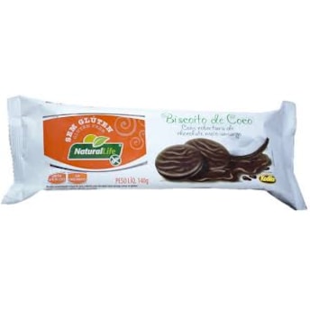 Biscoito de Coco com Chocolate Sem Glúten Natural Life 140g