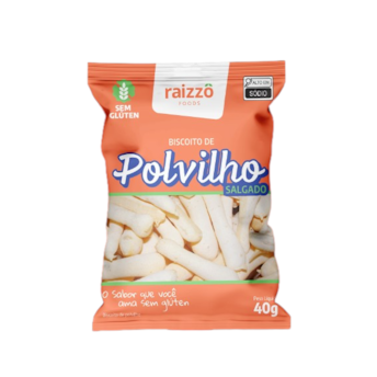 Biscoito De Polvilho Salgado Sem Glúten Raizzô Foods 40g Biscoito De Polvilho Salgado Sem Glúten Raizzô Foods 40g