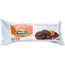 Produto Biscoito Funcional de Mel com Chocolate Sem Glúten Natural Life 140g