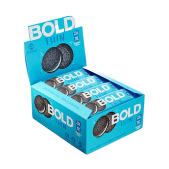 Bold Thin Cookies e Cream Barra 40g Display Com 12Un Bold Thin Cookies e Cream Barra 40g Display Com 12Un