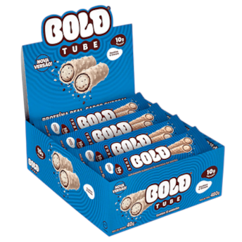 Bold Tube Cookies & Cream 40g Display Com 12Un Bold Tube Cookies & Cream 40g Display Com 12Un