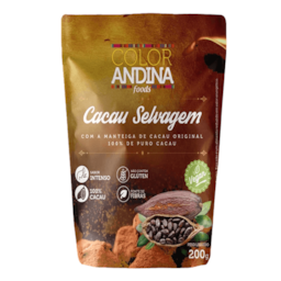 Cacau Selvagem 100% Color Andina Foods 200g