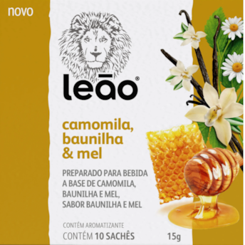 Chá Leão Camomila Baunilha E Mel 16g
