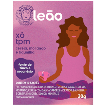 Chá Leão Fases Xô Tpm Cereja + Morango + Baunilha 20g