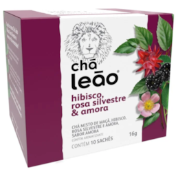 Chá Leão Hibisco + Rosa + Amora 16g