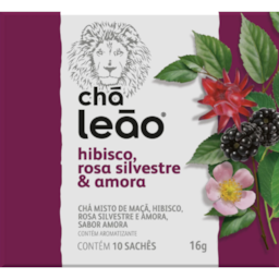 Chá Leão Hibisco + Rosa + Amora 16g