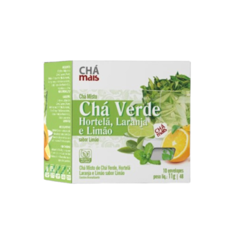 Chá Mais Chá Verde, Hortelã, Laranja e Limão 11g Chá Mais Chá Verde, Hortelã, Laranja e Limão 11g