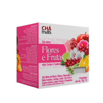 Chá Mais Flores E Frutas Sabor Cereja E Framboesa 15g Chá Mais Flores E Frutas Sabor Cereja E Framboesa 15g