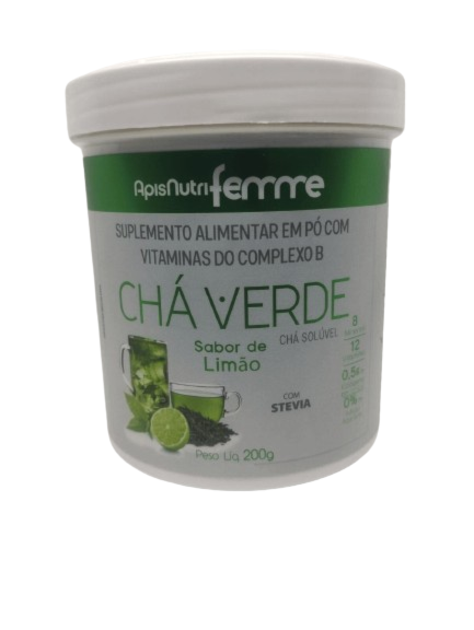 Cha Verde Soluvel Limao Apisnutri 200 Gr