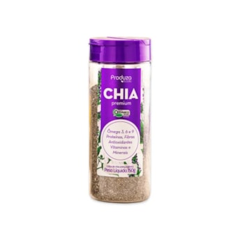 Chia Preta Premium Orgânica Produza Foods Pote 150g Chia Preta Premium Orgânica Produza Foods Pote 150g