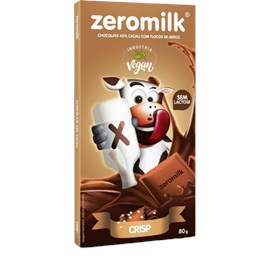Chocolate 40% Cacau Crisp Sem Lactose Zeromilk 80g