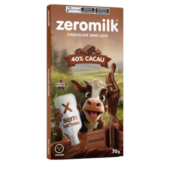 Chocolate 40% Cacau Zeromilk 70g