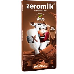 Chocolate 40% Cacau Zeromilk 80g
