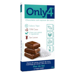 Chocolate 70% Cacau Flor de Sal Only4 70g Chocolate 70% Cacau Flor de Sal Only4 70g