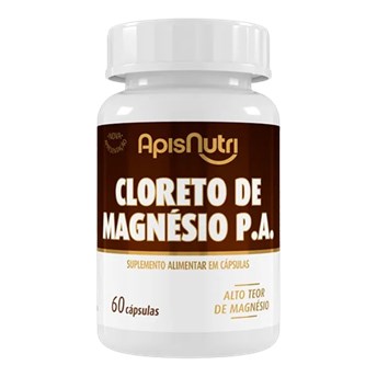 Cloreto De Magnésio 600mg - 60 cps Apisnutri