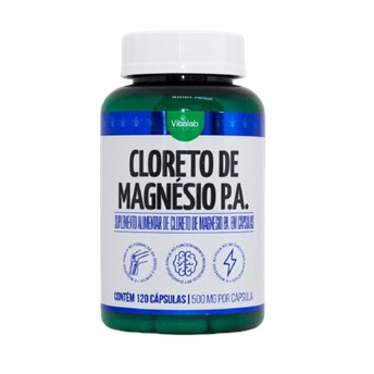 Cloreto De Magnésio P.A.120 Cápsulas 500mg Vitalab