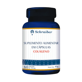 Colágeno 60 Cápsulas 750mg Schraiber Colágeno 60 Cápsulas 750mg Schraiber