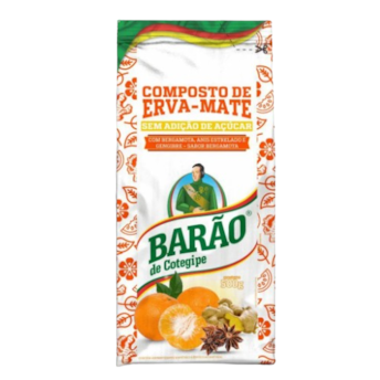 Composto De Erva Mate Sabor Bergamota Barão De Cotegipe 500g