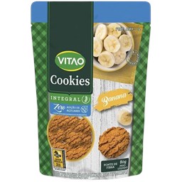 Cookies de Banana Integral Zero Açúcar 80g - Vitao
