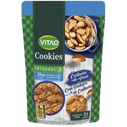 Cookies de Castanha Do Para Zero Açúcar 80g - Vitao