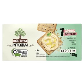 Crackers Integral Organico Gergelim 130g - Mãe Terra