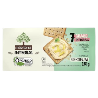 Crackers Integral Organico Gergelim 130g - Mãe Terra Crackers Integral Organico Gergelim 130g - Mãe Terra